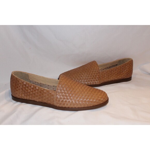 NISOLO MEN\'S ALEJANDRO WOVEN LEATHER SLIP ON SHOES ALMOND SZ 8.5 NIB $190 main image 4